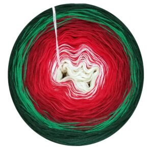 beaniemonster-Bobbel 1 Farbeverlaufsgarn Weihnachtsstern