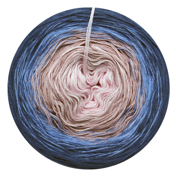 Handgewickelte Bobbel & Farbverlaufsgarn kaufen | Beaniemonster 1 Farbverlaufsgarn Denim Rose