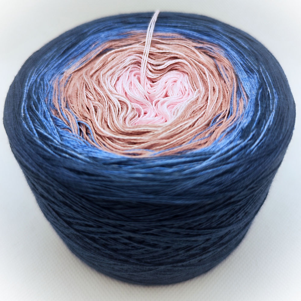Farbverlaufsgarn - Denim Rose 2 Farbverlaufsgarn - Denim Rose – Bild 2